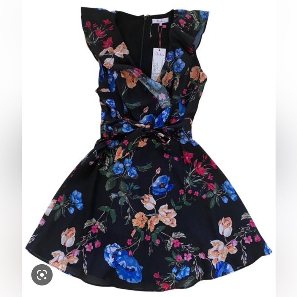 Parker Black Floral Dress